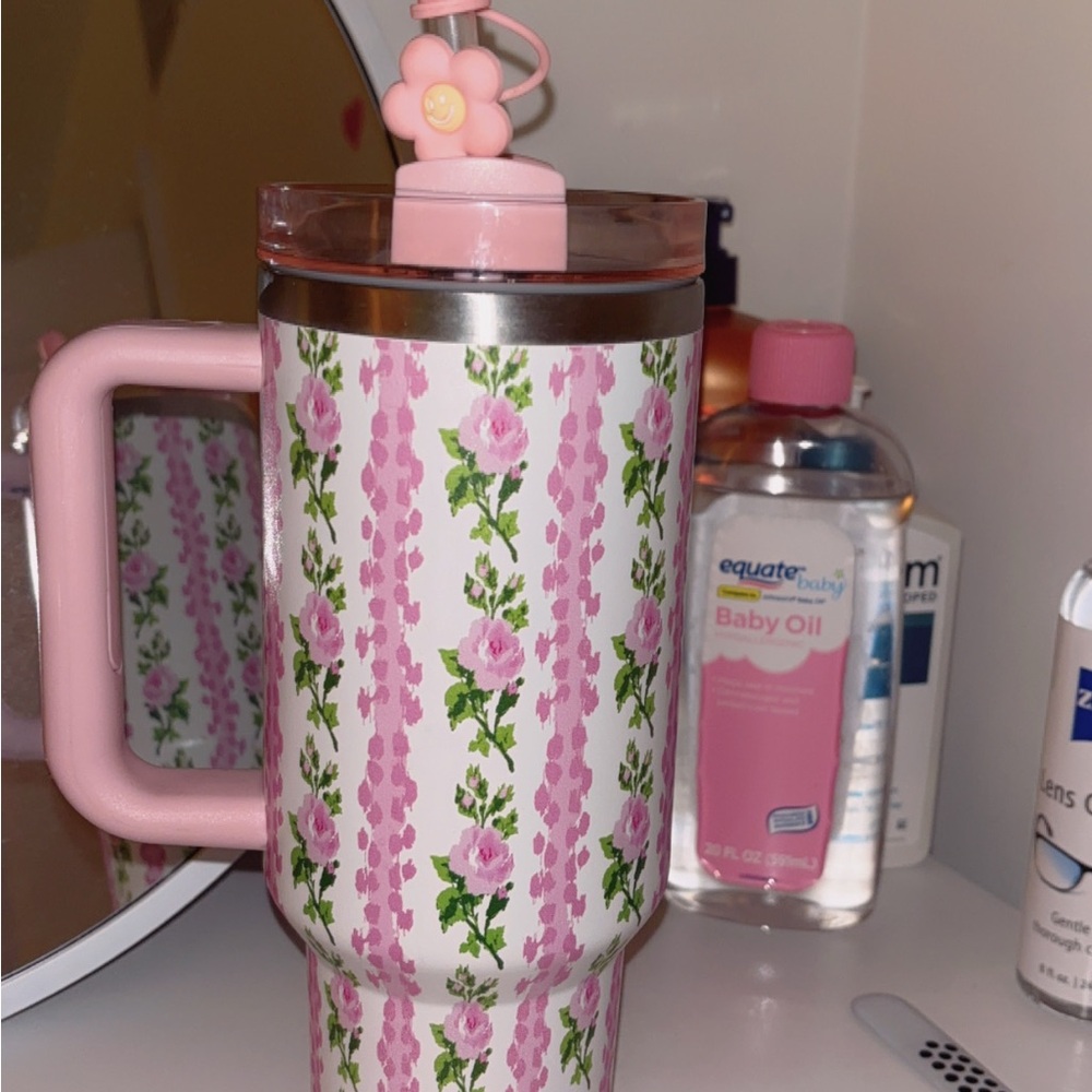 Floral Pink Travel Mug